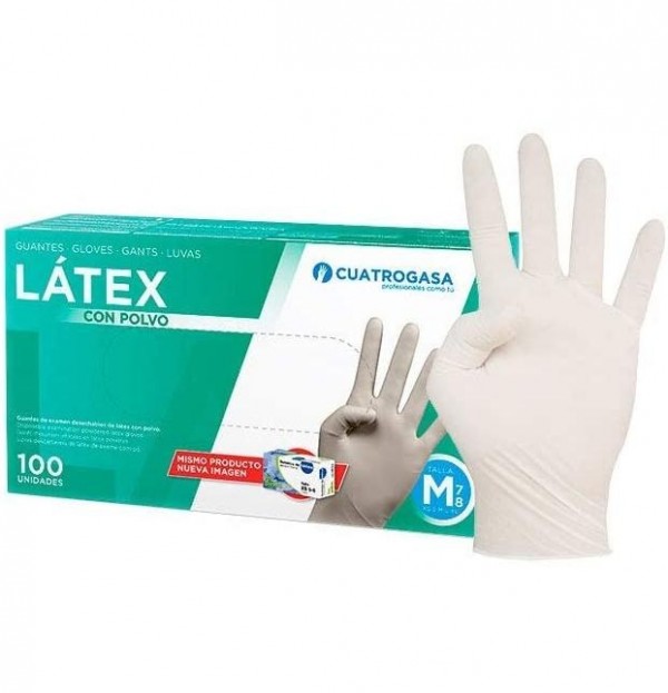 Guantes Latex Medianos 100Uds