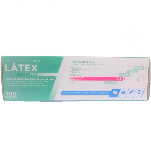 Guantes Latex Medianos 100Uds