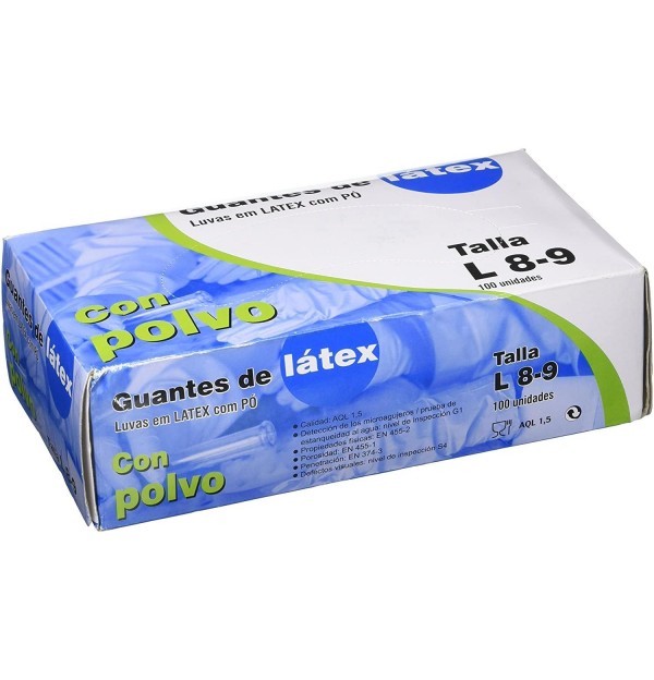 Guantes Latex Grandes 100Uds