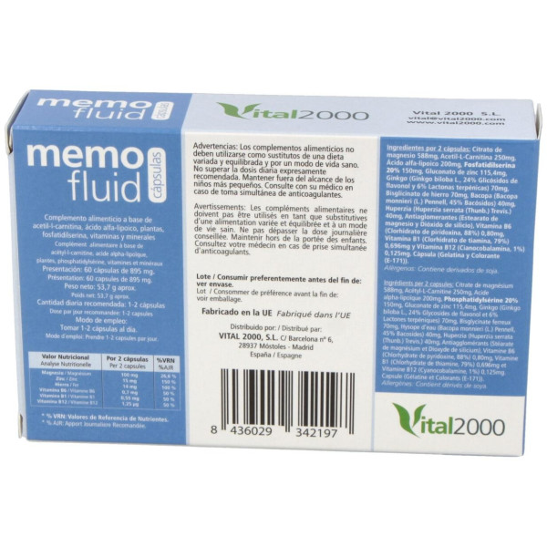 Vital2000 Memofluid 60Caps