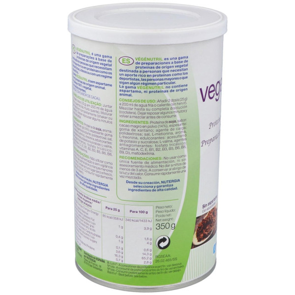 Nutergia Vegenutril Bebida De Cacao Tarro De 300G