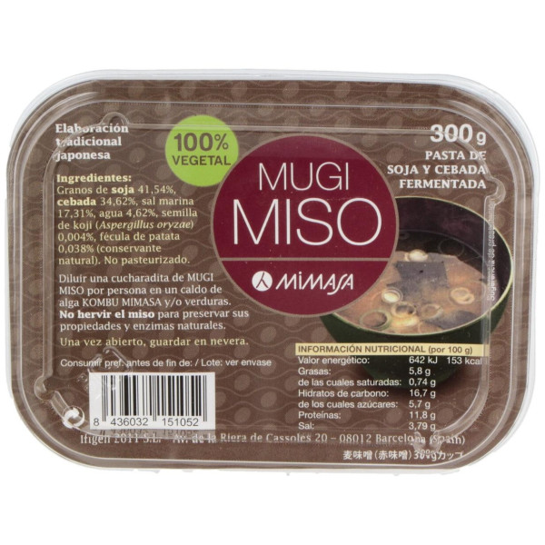 Mimasa Mugi Miso Tarrina 300G