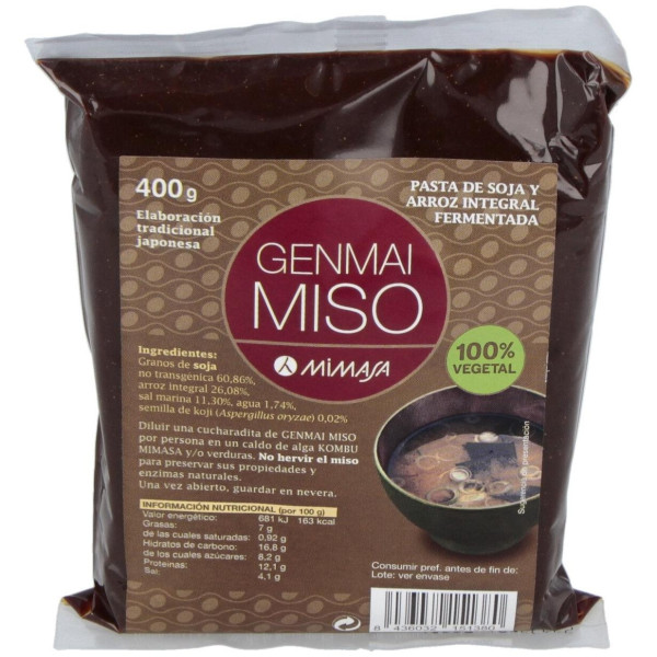 Mimasa Genmai Miso Arroz Integral Bolsa 400G