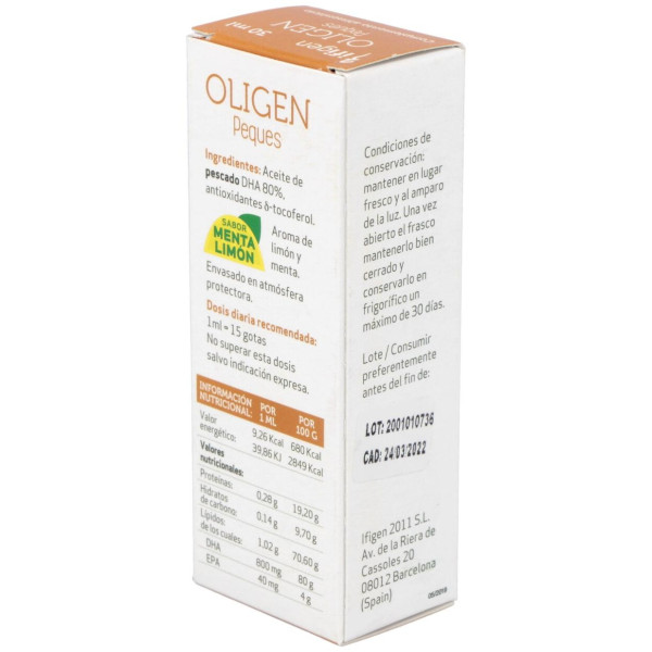 Oligen Peques Dha 80% Tg Enzimatico 30Ml.