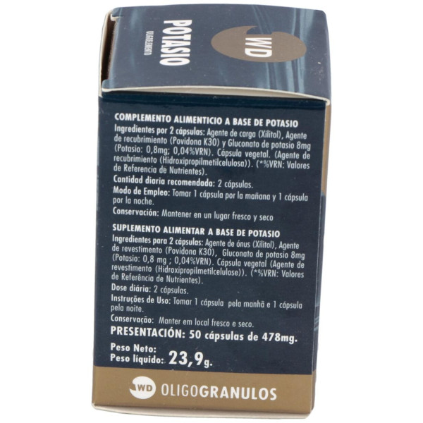 Waydiet Natural Potasio Oligogranulo 50Caps