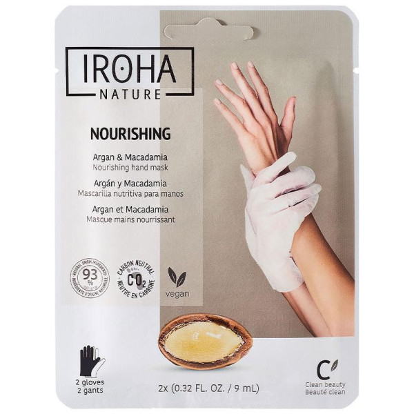 Iroha Nature Guantes Mascarilla Aceite De Argán Macadamia 20Ml