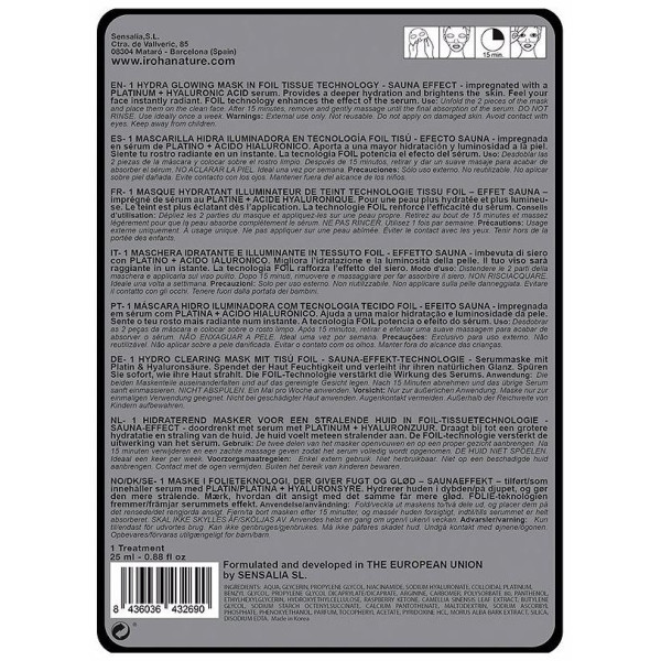 Platinum Tissue Hydra-Glowing Face Mask 1 Use