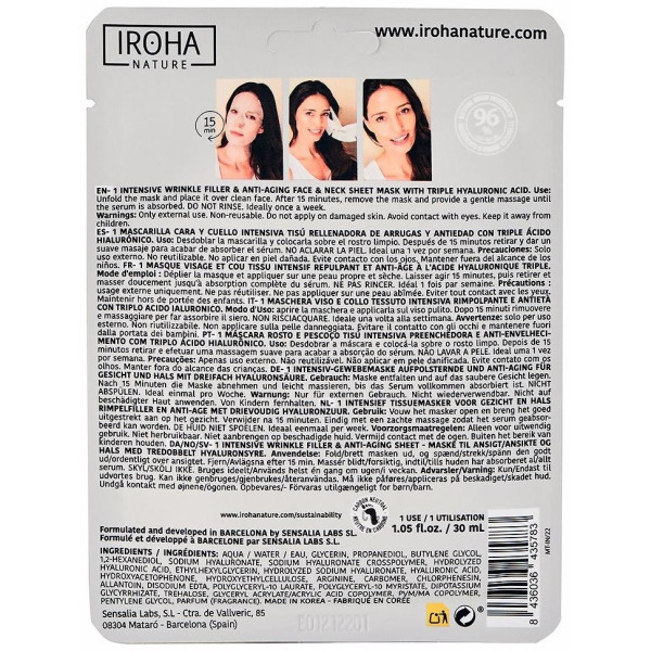 Wrinkle Filler Y Anti-Age Wrinkle Filler Face Y Neck Mask 30 Ml