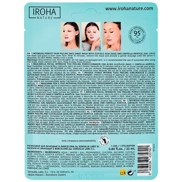Iroha Nature Mascarilla Perfect Skin Peeling Ácido Glicólico 20Ml