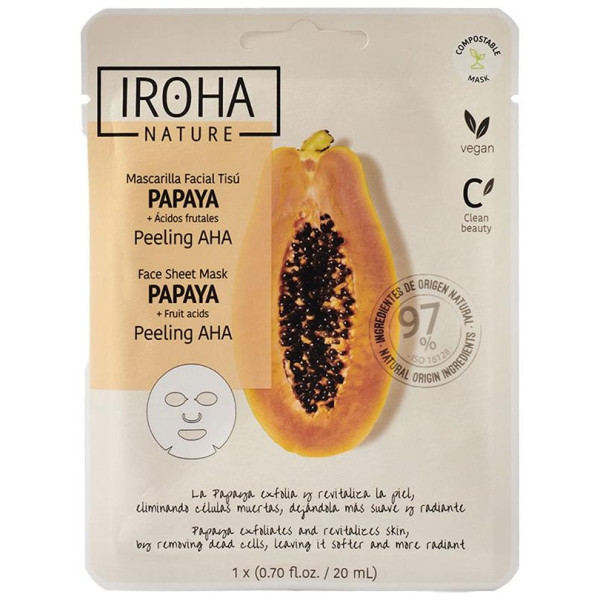Iroha Nature Mascarilla Facial Peeling Aha Papaya 20Ml