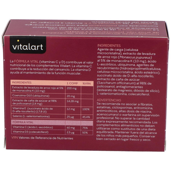Vitalart Levadura De Arroz Rojo Con Q10 60Comp.