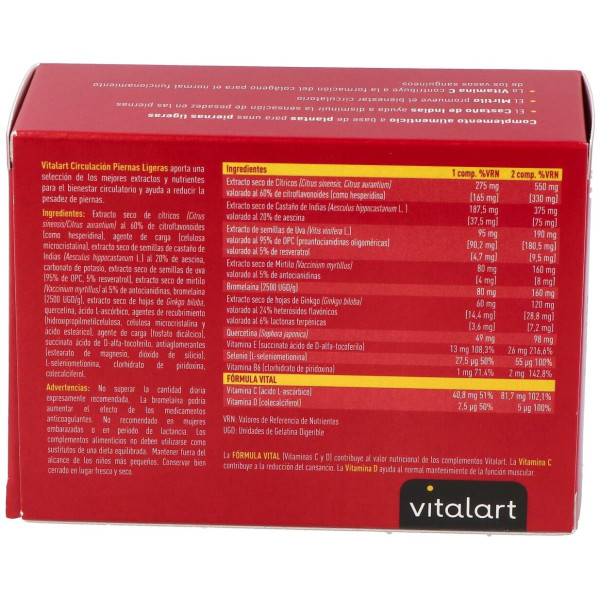 Vitalart Circulacion Piernas Ligeras 60Comp.