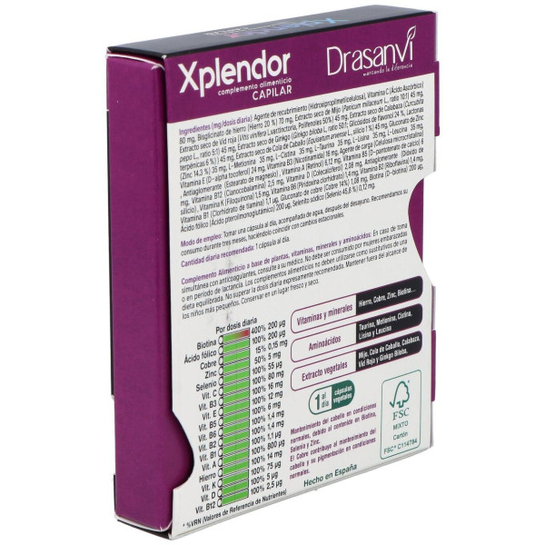 Drasanvi Anticaida Xplendor Capilar 24 Capsulas