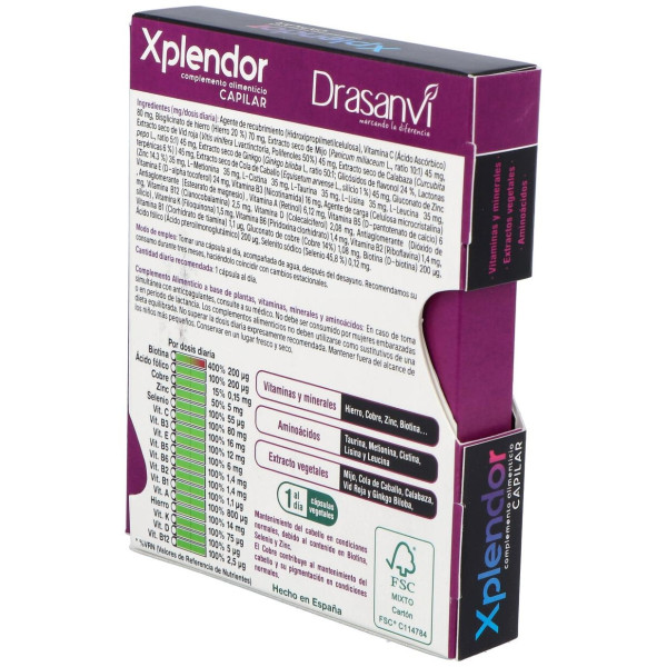 Drasanvi Anticaida Xplendor Capilar 24 Capsulas