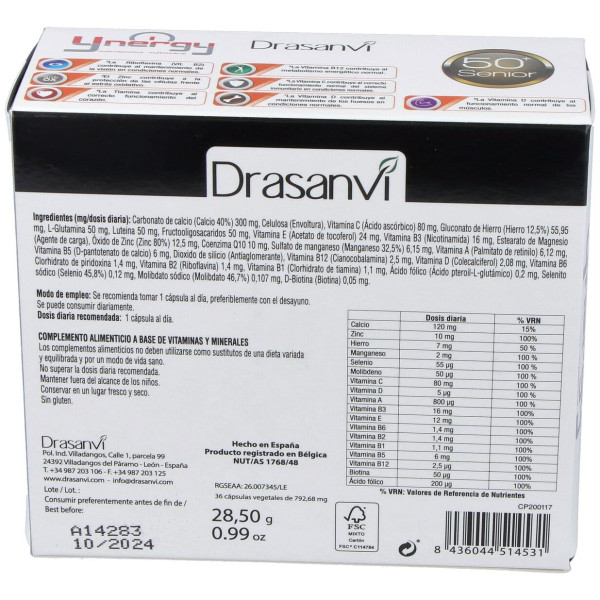 Drasanvi Ynergy Senior 36 Cáps.