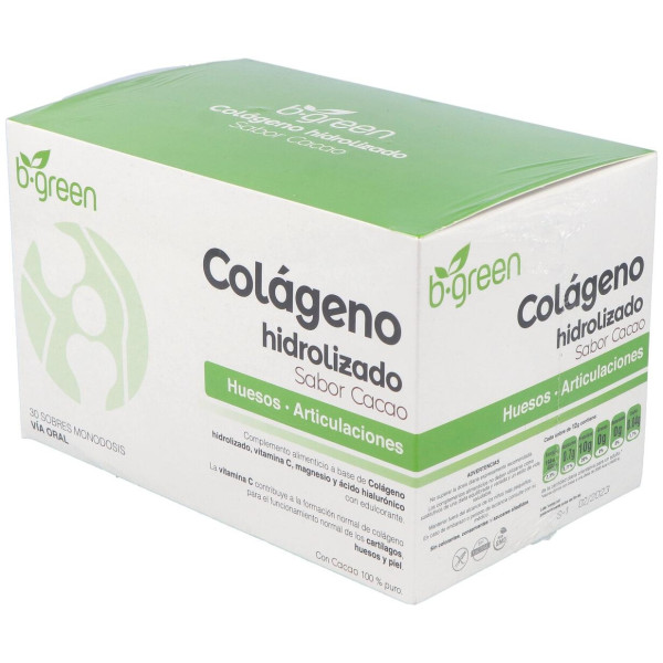 B Green Colágeno Hidrolizado Cacao 30 Sobres