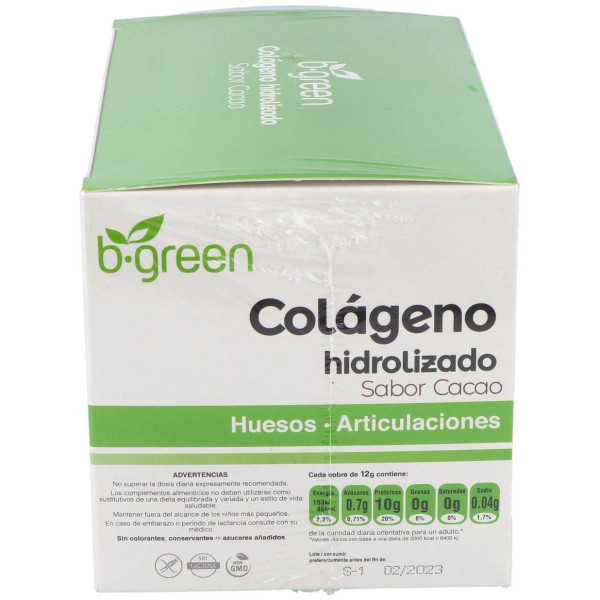 B Green Colágeno Hidrolizado Cacao 30 Sobres