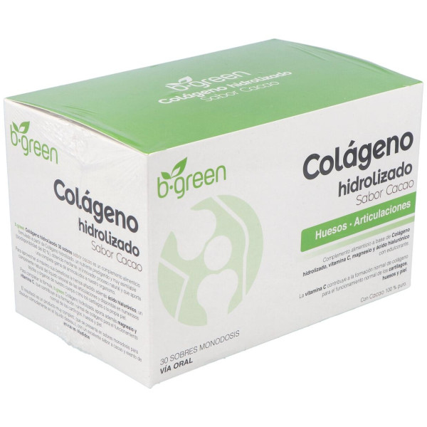 B Green Colágeno Hidrolizado Cacao 30 Sobres