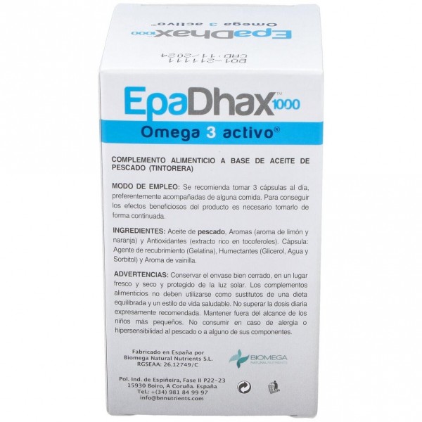 Epadhax Omega 3 Activo 1 Gr 90 Capsulas