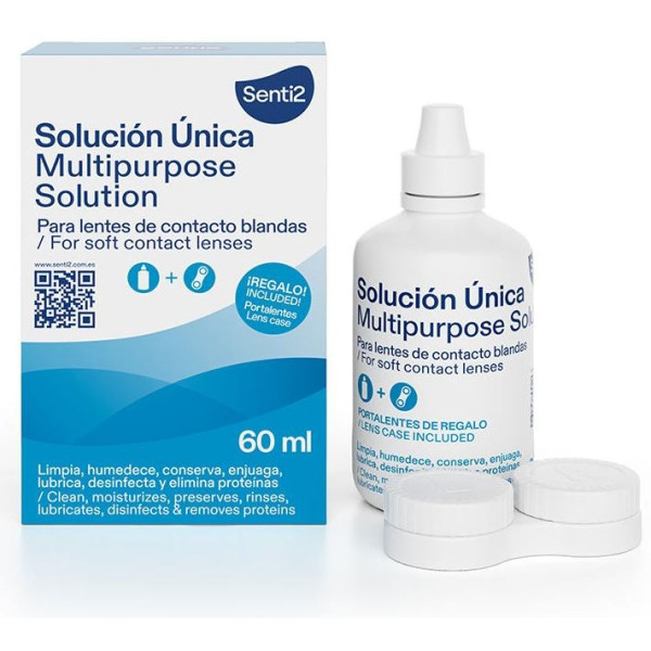 Senti2 Única Solución Con Ácido Hialurónico + Portalentes 60Ml