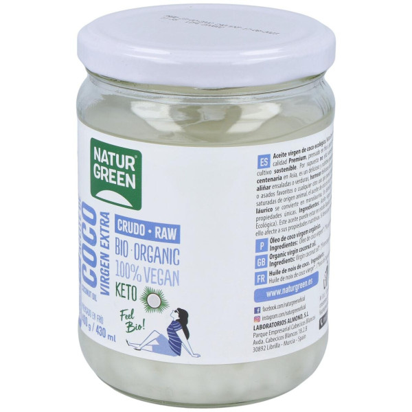 Aceite Virgen De Coco 1ª Presion Frio 400Gr. Bio