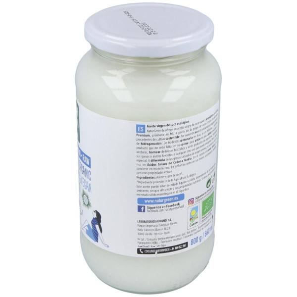 Aceite Virgen De Coco 1ª Presion Frio 800Gr. Bio