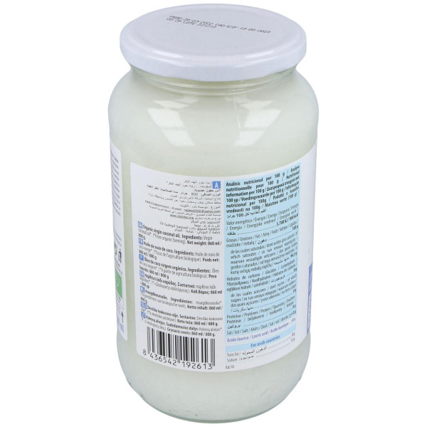 Aceite Virgen De Coco 1ª Presion Frio 800Gr. Bio