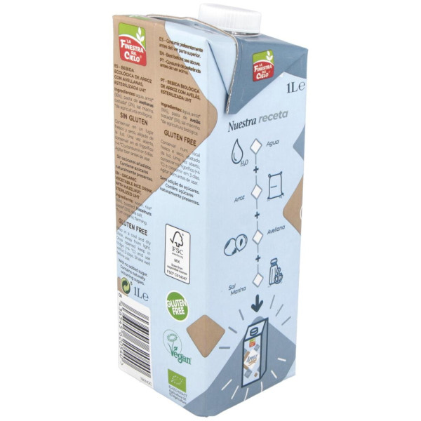 Bebida Vegetal De Arroz Con Avellanas 1Lt 6Uds.