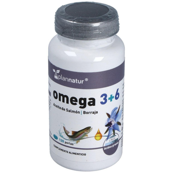 Omega 3+6 Borraja + Salmon 500Mg. 120Perlas