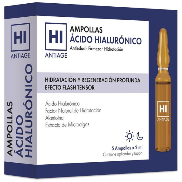 Hi Anti-Age Ampollas Ácido Hialurónico Triple Efecto Flash 5 X 2 Ml
