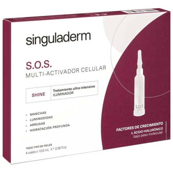 Singuladerm S.O.S Shine 4 Viales X 10,5 Ml