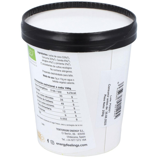 Curcuma Chai Latte Tarrina 250Gr. Eco