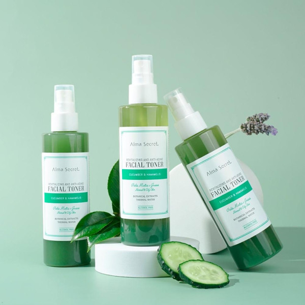 Facial Toner Revitalizante Y Antiedad Con Pepino Y Hammamelis 200 Ml