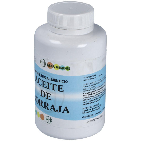 Alfa Herbal Aceite De Borraja 200 Perlas
