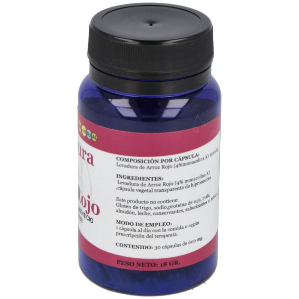 Levadura De Arroz Rojo 30Cap.