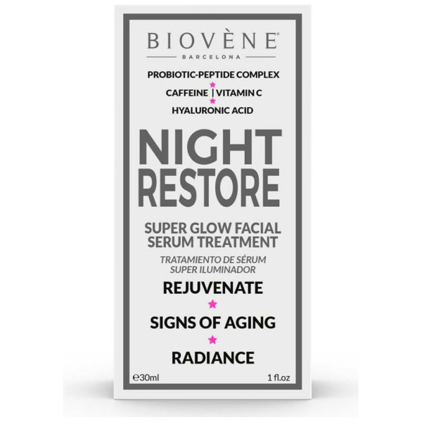 Biovène Night Restore Super Glow Facial Serum Treatment 30Ml