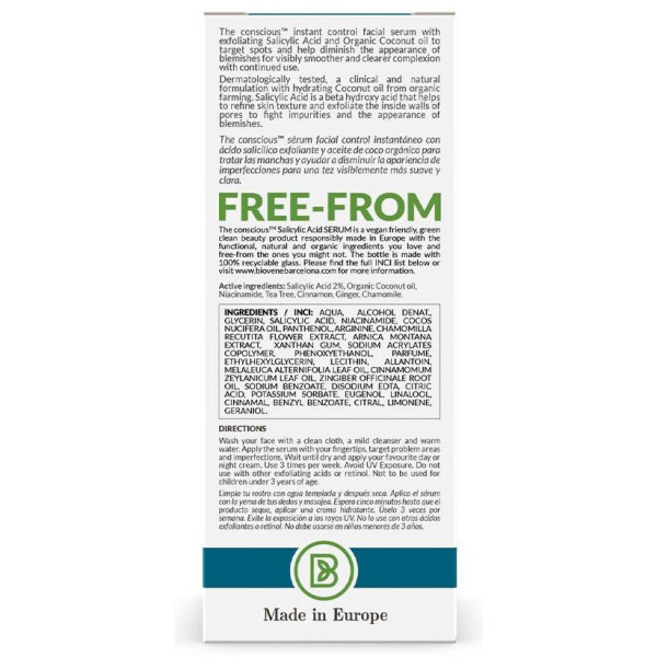 Biovène The Conscious Salicylic Acid Breakout-Fighting Spot Serum Instant Control 30Ml