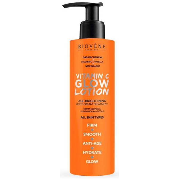 Biovène Vitamin C Glow Lotion Age-Brightening Body Cream Treatment 200Ml