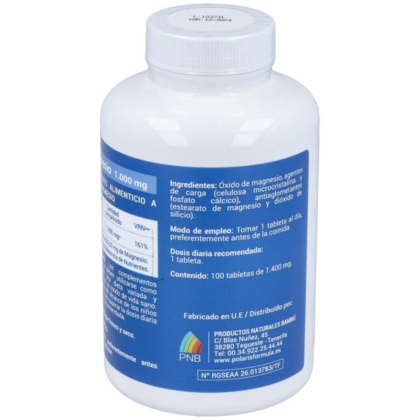 Polaris Magnesio 1000 Mg 100Tabs