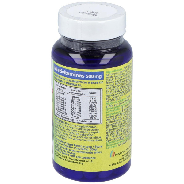 Multivitaminas 500Mg. 100Comp. 2