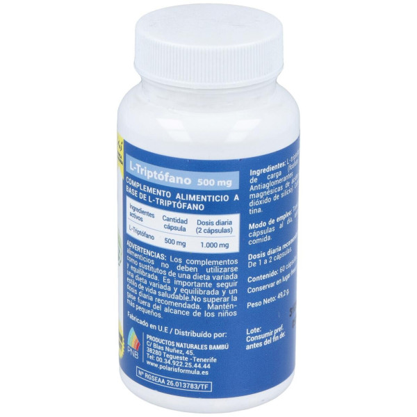 L-Triptofano 500Mg. 60Cap.