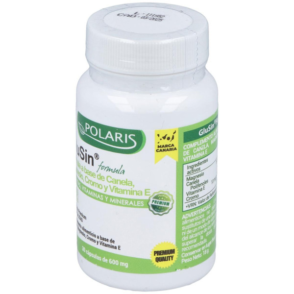 Glusin (Canela + Magnesio) 600Mg. 30Cap.