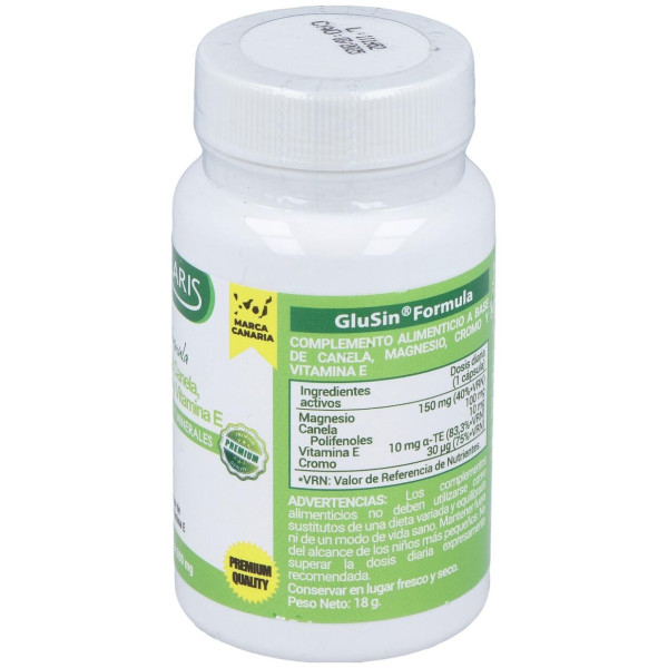 Glusin (Canela + Magnesio) 600Mg. 30Cap.