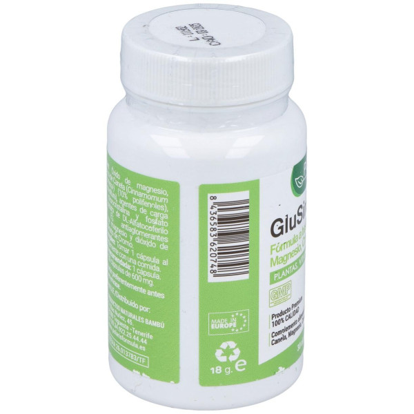 Glusin (Canela + Magnesio) 600Mg. 30Cap.