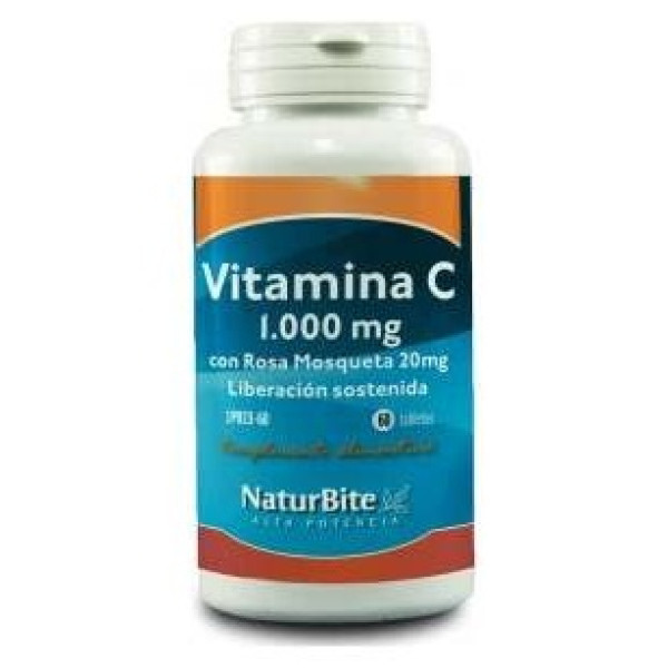 Naturbite Vitamina C 1000Mg Con Rosa Mosqueta 20Mg 60 Tabletas