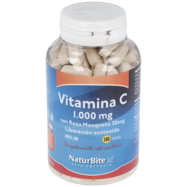 Naturbite Vitamina C Con Rosa Mosqueta 20Mg 180Caps
