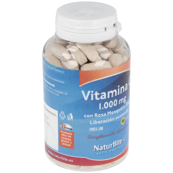 Naturbite Vitamina C Con Rosa Mosqueta 20Mg 180Caps