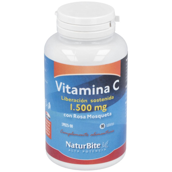 Vitamina C 1500Mg. Con Rosa Mosqueta Lib.S 90Comp.