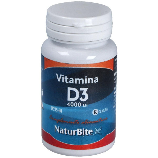 Naturbite Vitamina D3 4000 Ui 60Caps