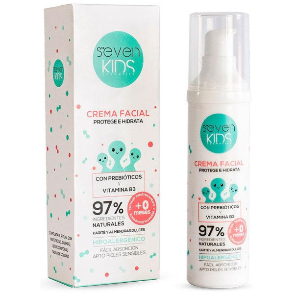 Seven Kids Crema Facial Con Prebióticos Y Vitamina B3 50Ml
